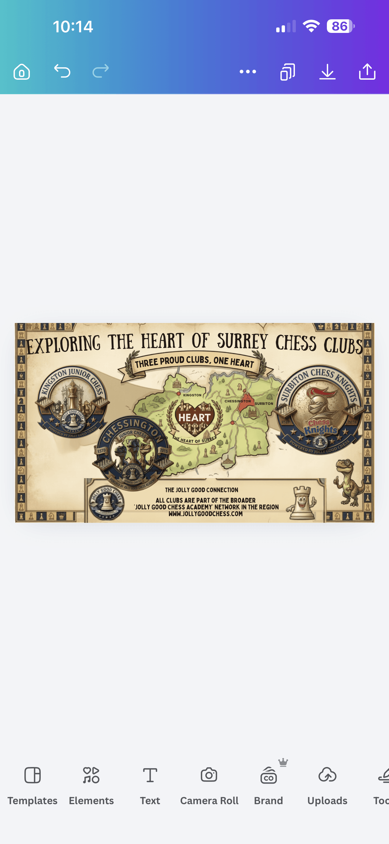 Illustrated map showcasing three Surrey chess clubs: Kingston Junior, Chessington Junior, and Surbiton Chess Knights.